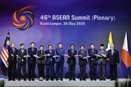 Teks foto: Presiden RI Prabowo Subianto hadir pembukaan Konferensi Tingkat TInggi (KTT) ASEAN ke-46 di Kuala Lumpur, Malaysia, bersama para pemimpin negeara se-ASEAN. Senin (26/5/2025). (Dok. BPMI Setpres)