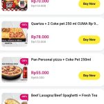 Tangkapan Layar Aplikasi Qpon Indonesia menu promo Pizza Hut Minggu (4/5/2025)