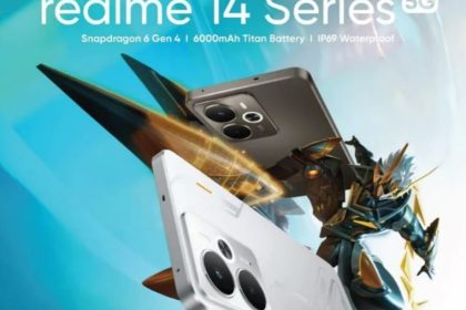 Teks Foto: Handphone Realme 14 5G yang dijual di Indonesia. (Sumber Tangkapan Layar Blibli.com)