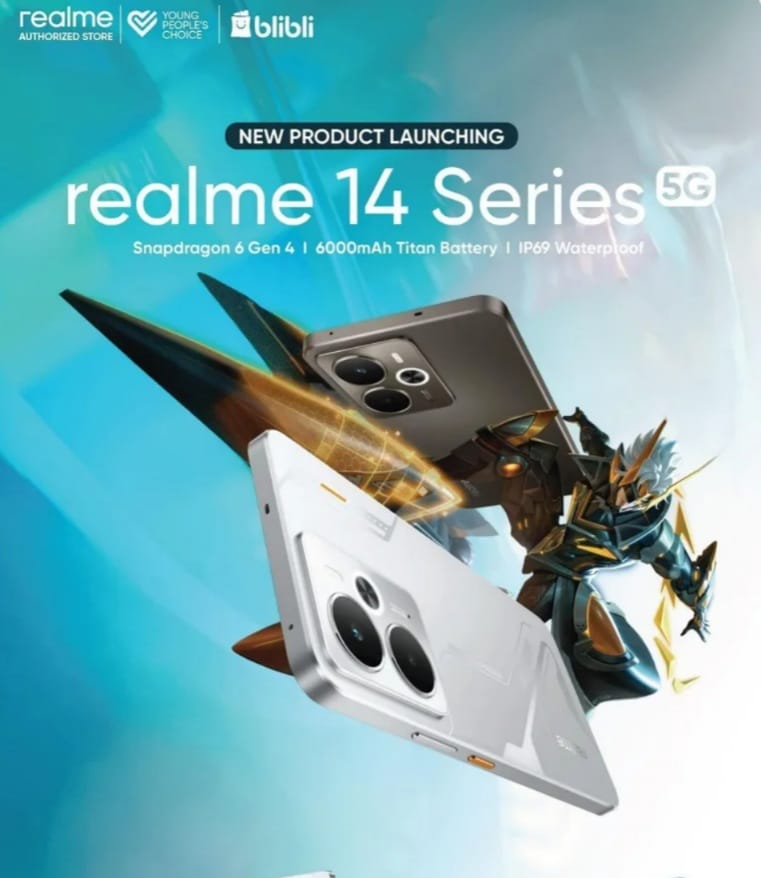 Spesifikasi Handphone Realme 14 5G, Harga 4 Jutaan Dirancang Buat Game dan Tahan Banting