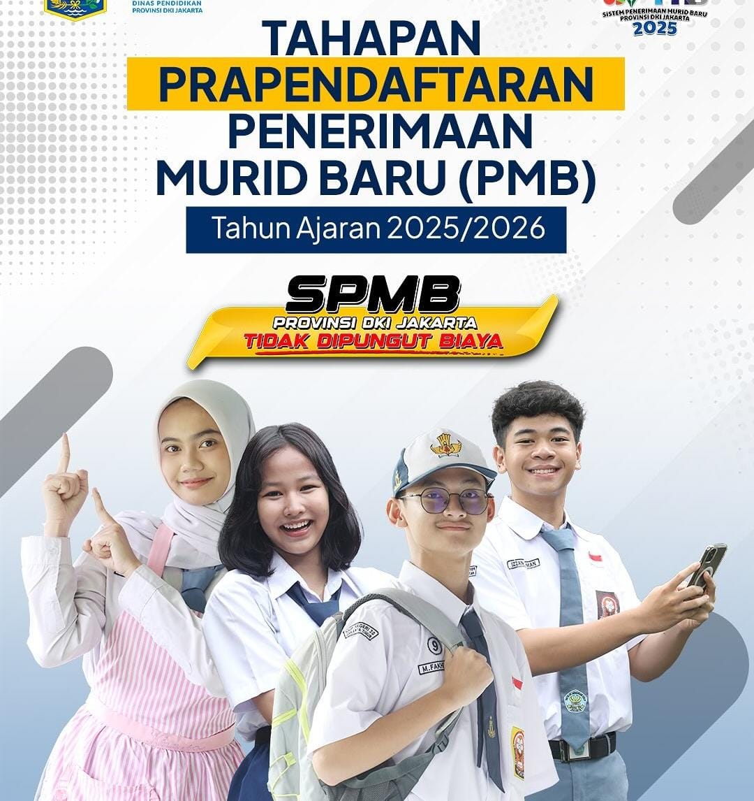 Prapendaftaran Sekolah Sistem Penerimaan Murid Baru (SPMB) DKI Jakarta 2025 sudah mulai bisa diakses pada Senin (19/5/2025). (Instagram: disdikdki)