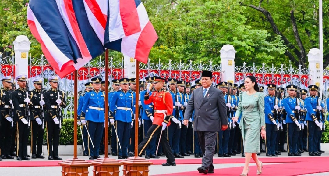 Teks Foto: Presiden RI Prabowo Subianto berkunjung ke Government House Thailand dari Perdana Menteri Thailand, Paetongtarn Shinawatra. Senin (19/5/2025) (Dok. BPMI Setpres)