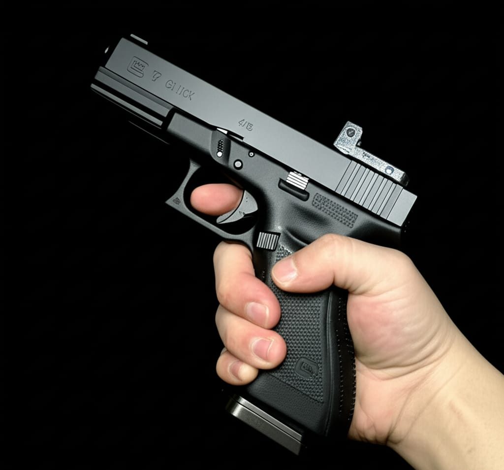 Ilustrasi seseorang memegang pistol. (Dok. Aksipembaruan.com)