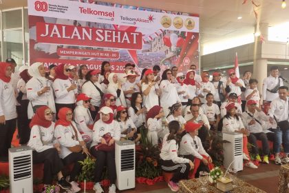 Teks Foto: Panitia HUT RI ke-80 Apartemen Kalibata City, Pancoran, Jakarta Selatan, berbagai lomba digelar. (Dok. Aksipembaruan.com)