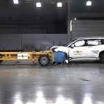 Teks foto: mobil SUV AION V uji test crash EURO NCAP 2025. (Dok. GAC Indonesia)