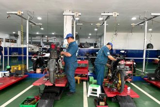Teks Foto: PT Indo SunMotor Gemilang (ISG) Suzuki Motor Indonesia menyediakan 11 outlet dealer di Indonesia untuk pengguna sepeda motor untuk memenuhi pelanggan. (Dok. Suzuki Indonesia)