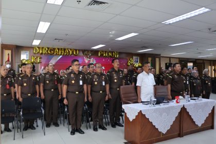 Teks foto: Jampidum Kejagung Prof Asep Nana Mulyana memberikan arahan Kajati dan Kajari se-Indonesia di Kejaksaan Agung, Jakarta. (Dok. Puspenkum Kejagung)