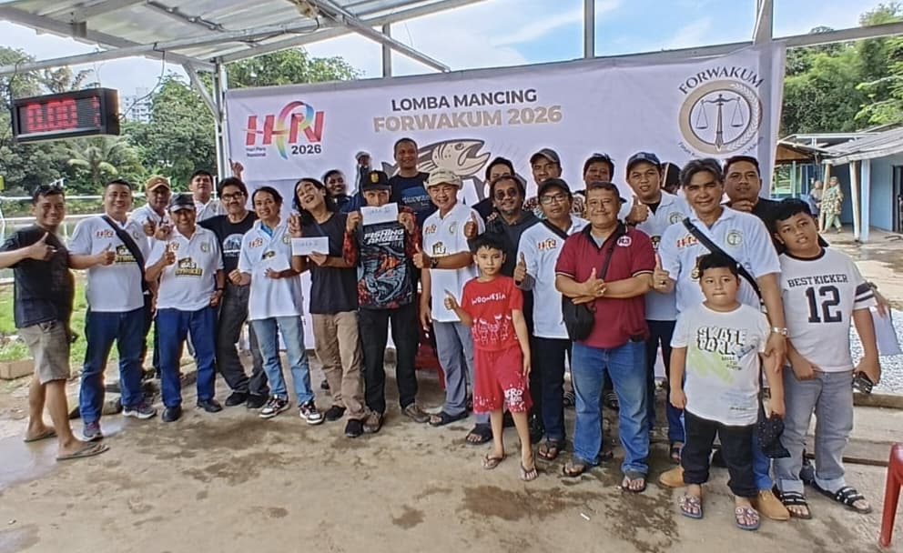 Tek Foto: Forwakum bersama puluhan wartawan menggelar lomba mancing jelang peringati Hari Pers Nasional 2026 di Pemancingan Tentara Langit MBAU, Pancoran, Jakarta Selatan. (Dok. Panitia)